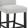 thumbnail image 2 of Riac Set of 2 Counter Height Chairs-Black Wood-Dove Gray Fabric Seat, 2 of 7