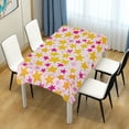 thumbnail image 4 of Yayeee Tablecloths 54" x 54" Rectangle Wrinkle Resistant Party Table Cover, Light Pink Stars, 4 of 8