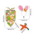 thumbnail image 3 of OutmaxHome Dog Easter Bunny Costume, Pet Rabbit Ears Headband, Egg Dog Bandana, Carrot Dog Toy Set, Easter Dog Costumes for Small Dogs Cat Puppy Party Apparel Easter Halloween Accessory Headwear, 3 of 6