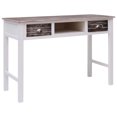 thumbnail image 1 of vidaXL Bureau d'Écriture Brun 110x45x76 cm Bois, 1 of 5
