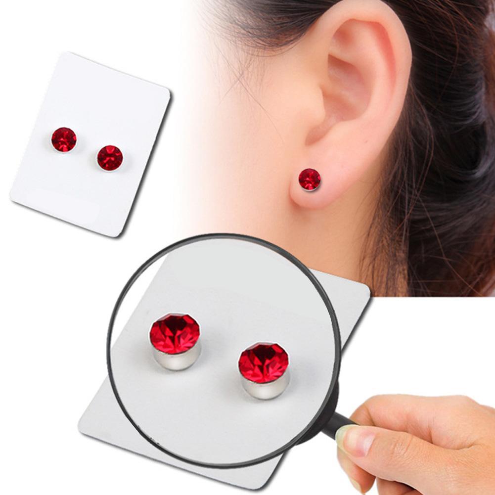 Men Women Steel Stud Earrings Magnetic Ear Plugs Non-Piercing H7 S3 D6I5 - image 5 of 9