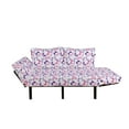 thumbnail image 2 of Butterfly Futon Couch, Silhouettes of Different Butterflies Purple Tone Illustration Simplistic Geometry, Daybed with Metal Frame Upholstered Sofa for Living Dorm, Loveseat, Multicolor, by Ambesonne, 2 of 4