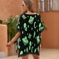 thumbnail image 5 of Aliens Hands UFO Space Women's Swimsuit Coverup Summer Beach Cover Up Bathing Suit Dress, 5 of 6