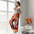 thumbnail image 5 of Cauagu Red Sun Flame Fox Pajama Pants for Women Loose Fit Wide Leg Trouser Pants Casual Elastic Waist Drawstring Lounge Pants, 5 of 6