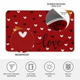 thumbnail image 3 of Valentines Door Mat Indoor Outdoor, Black White Love Heart Red Non Slip Welcome Mat with Rubber Backing, Absorbent Fabric Front Door Mats Entryway Rug for Home Patio Entrance 24"x36", 3 of 8