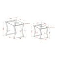 thumbnail image 6 of Furniture of America Abair 2-Piece Glass Top Nesting Table in Gold, 6 of 6
