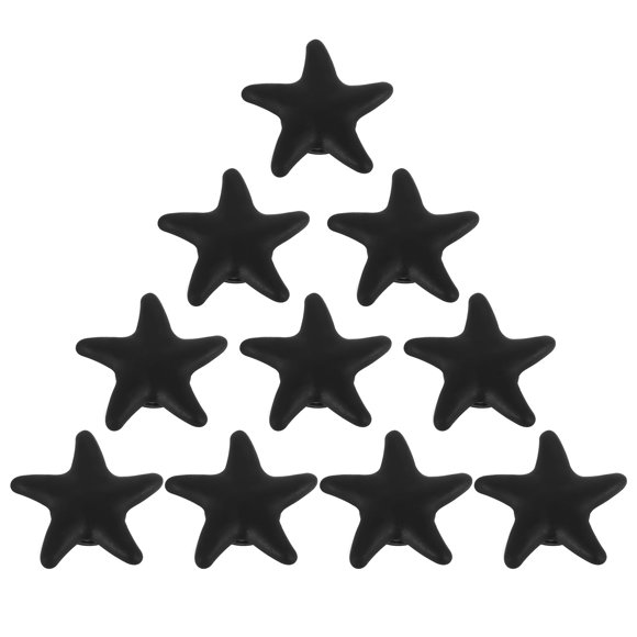 unbranded 10Pcs Star Shaped Plastic Cable Holders Black Adhesive Cord Organizer for Desktop Arrangement