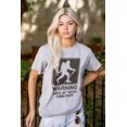 thumbnail image 3 of Warning Hike Your Own Risk Bigfoot Plus Size Crewneck Graphic Tee Shirt Brisco Brands 2X, 3 of 5