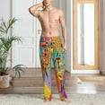 thumbnail image 5 of Vsdgher Dancing African Womans Print Mens Pajama Pants Sleep & Lounge Pants, PJ Bottoms With elastic waistb and Pockets, 5 of 5