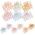 thumbnail image 2 of GOOHOCHY 12 pinzas decorativas pequeñas para el pelo, creativas, para flequillo, accesorio para el cabello de moda para mujeres y niñas (10387#15, colores estampados mezclados), 2 of 8