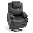 thumbnail image 4 of MCombo Electric Power Lift Recliner Chair with Vibration and Heat for Elderly, Faux Leather, Grey, 4 of 10