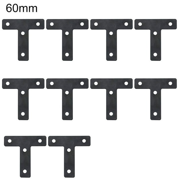 10Pcs Corner Braces Waterproof High Strength Multipurpose T/L Shaped Flat Joint Angle Brackets for Closet Cabinet Windows
