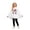 00#-White1285, variant on Kiijoy Girls Halloween Cute Graphic Hooded Cape Top Pants Two Piece Outfits, Sizes 0-9
