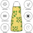 thumbnail image 6 of cute clover apron,cooking aprons for man women,kitchen apron chef apron adjustable garden aprons with 2 pockets, 6 of 7