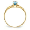 thumbnail image 2 of Primal Gold 10 Karat Yellow Gold Genuine Blue Topaz Birthstone Ring, 2 of 7