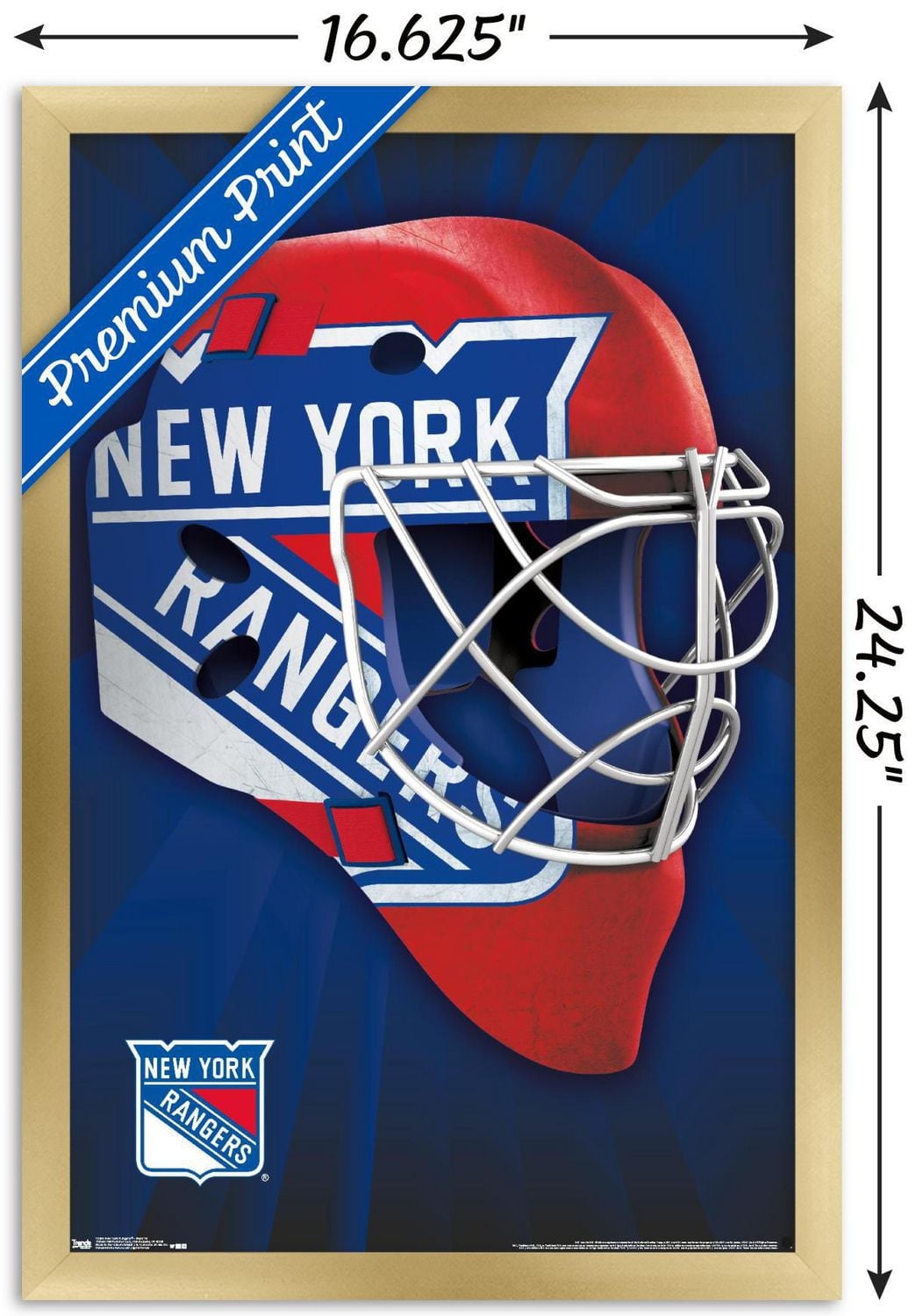 NHL New York Rangers - Mask 16 Wall Poster, 22.375" x 34"