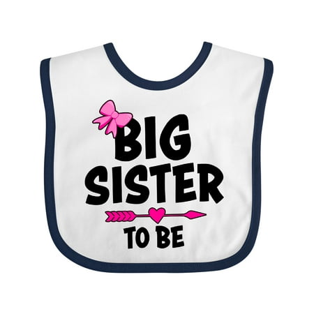 

Inktastic Big Sister to Be with Bow and Arrow Gift Baby Girl Bib