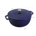 thumbnail image 3 of Staub Cast Iron Essential French Oven, Dutch Oven, 5-quart, serves 5-6, Made in France - Dark Blue, 3 of 9