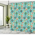 thumbnail image 4 of Ambesonne Floral Shower Curtain, Various Flowers in Circles, 69"Wx70"L, Pale Green Peach and Blue, 4 of 4