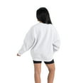 thumbnail image 3 of Women's Gameday Couture  Ash Dallas Cowboys Traditional Logo Oversized Premium Fleece Pullover Sweatshirt, 3 of 7