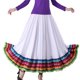 thumbnail image 4 of Faldas de baile estándar nacional de Flamenco mexicano para mujer, traje de baile de salón, baile de Tango, falda larga con volantes de baile folclórico, 4 of 5