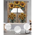 thumbnail image 2 of Farmhouse Sunflower Swag Curtains for Living Room/Bedroom Windows, Vintage Wooden Botanical Flowers Kitchen Curtains and Valances Set 36 Inch Length, Light Filtering Swags Valance Curtain Panels, 2 of 5