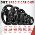 thumbnail image 5 of Lifeline Fitness 300 LB Olympic Weight Set -  Rubber Coated Olympic Plates, Barbell, and Clips, 5 of 7