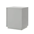 thumbnail image 6 of Ryden Light Grey Side Table - 1 Drawer, Open Storage, High Gloss Finish, Metal Handle and Corner Brackets, 6 of 8