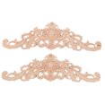 thumbnail image 1 of 2Pcs Creative Furniture Wooden Decal Delicate Carved Applique for Home Khaki, 1 of 7