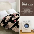 thumbnail image 6 of Pug Blanket Gifts for Women Mom Wife Girls Boys Birthday Christmas Valentine Presents Cute Pug Print Theme Decor Home Bedroom Living Room Couch Sofa Kids Adults Soft Cozy Plush Flannel Throws 60"x50", 6 of 6