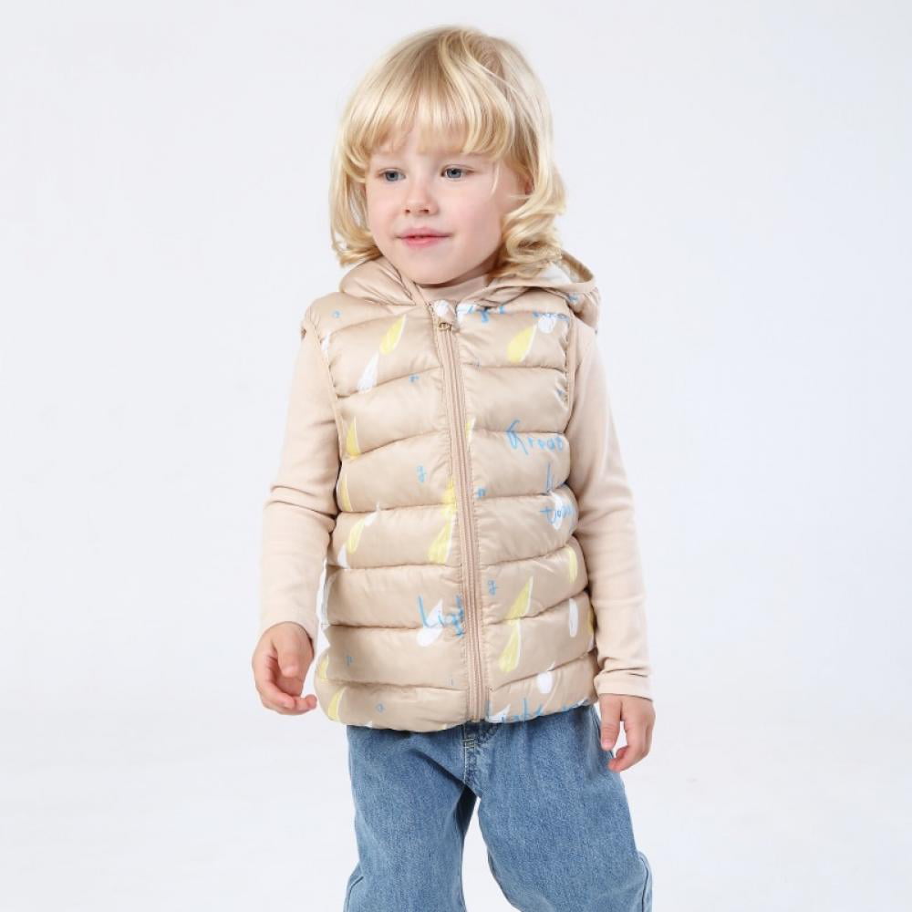 Kids Baby's Down Vest Lightweight Breathable Soft Hooded Sleeveless Jacket Clothes Coat 6M-6Y 
