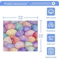 thumbnail image 4 of 6 Pack Colorful Shells Pure Cotton Washcloths 12 x 12 Inch Reusable Absorbent Soft Cotton Face Towels Fingertip Towels Set for Gym Towels,Hotel and Spa Wash cloth, 4 of 7