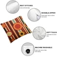 thumbnail image 4 of BANET  Throw Pillow Cushion Cover, Colorful Abstract Funky Pattern Circles and Dots on Striped Background Geometric Art, Decorative Square Accent Pillow Case 20x20in, 4 of 5