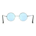 thumbnail image 3 of Pop Color Lens Iconic Hippie Round Circle Lens Metal Sunglasses Gold Mirror, 3 of 4