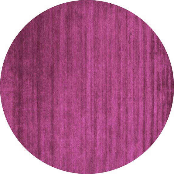 Ahgly Company Indoor Round Abstract Purple Contemporary Area Rugs, 6' Round