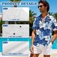 thumbnail image 5 of Jeiento Hibiscus Flowers Matching Outfits for Couples Mens Hawaiian Shirt Summer Dresses for Women Blue Vacation Shirts for Men Button Down Shirt Short Sleeve Beach Shirts, 5 of 6