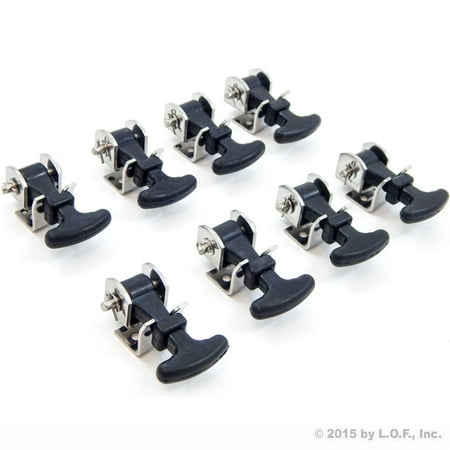 Easy Grip Handle (8 Piece Kit Rubber T Handle Latch Catch Hold-Down 2.5