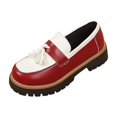 thumbnail image 2 of Willtoo Chunky Loafers for Women Lug Sole Tassel Loafers Shoes With Tassel and Slip on Details Vacation Outdoor Shoes Round Toe Comfort Dressy Fashion Footwear, 2 of 5