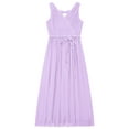 thumbnail image 5 of Aislor Kids Beaded Flower Girl Dress Sleeveless A-Line Princess Girls Birthday Wedding Pageant Party Lavender 10, 5 of 7