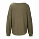 thumbnail image 4 of Tops Para Mujer Blusa Casual Elegante Camisas de Manga Larga Otoño Moda Color Sólido Cuello Redondo Camiseta Suelta Odeerbi  ODB170075, 4 of 7