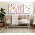 thumbnail image 4 of Nursery Wall Art Boho Canvas Prints Mid-Century Modern Sun Rainbow Hearts Poster Children's Room Pictures Decoration Painting for Kids Nursery Classroom Bedroom Wall Decor, 4 of 6