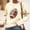 A1196 Beige, variant on Football Sweatshirt for Women Realistic Sports Graphic Crewneck Long Sleeve Pullover Relaxed Fit Game Day Clothes Novelty Athletic Top