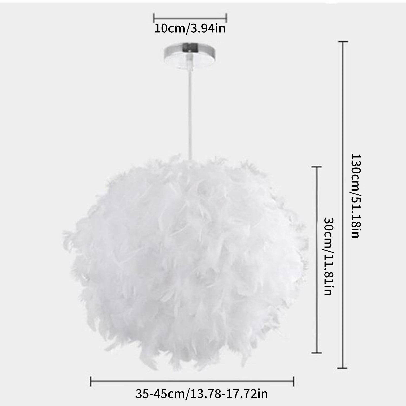 RUISINERY E27 Small Lamp Shades Lamp Covers Lighting Accessories Featherings Texture Suitable for Ceiling Lamp and Sconce Lighting