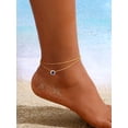 thumbnail image 3 of KeyStyle Birthstone Anklets for Women Gold Plated Adjustable Anklets Bracelets for Summer Beach Pool Parties, Mother's Day Jewelry Valentine's Day Gift for Wife, 3 of 11