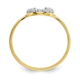 thumbnail image 2 of Primal Gold 10 Karat Yellow Gold Cubic Zirconia Horse Shoe Ring, 2 of 7