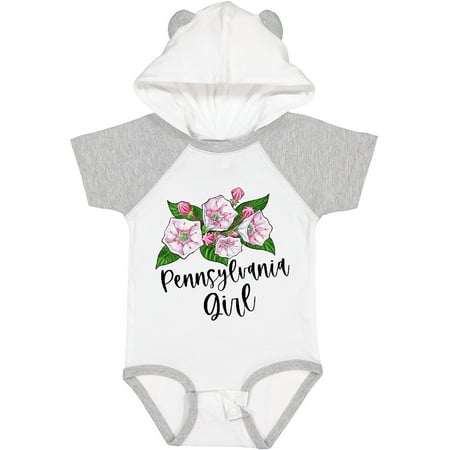 

Inktastic Pennsylvania Girl Mountain Laurel Flowers Gift Baby Girl Bodysuit