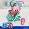 thumbnail image 3 of Baby Alive: Doll Jogging Stroller - Green, Pink, Hearts - Accessory For Dolls Up To 24", Foldable Design, Retractable Canopy, Storage, Kids Toy Age 3+, 3 of 7