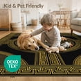 thumbnail image 4 of ODIKA Key Fret Bordered Symmetry Meander Border Scroll Greek Geometric Refined for Playroom, Bedroom, Reading Nook, Pet Friendly & Kids Safe Play, 4 of 7