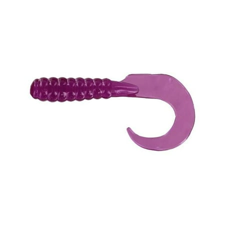 2 in. Curl Tail Grub Fishing Lure Purple - Pack of 10
