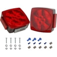 thumbnail image 1 of Square 12V LED Submersible Left and Right Trailer Lights, Stop Turn Tail Side Marker License Lights for Utility Trailer Boat Camper RV Truck Marine, Mounting Hardware Included, 1 of 7
